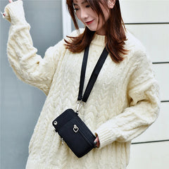 Mini Phone Shoulder Bag Multi-Function Outdoor Earphone Pouch