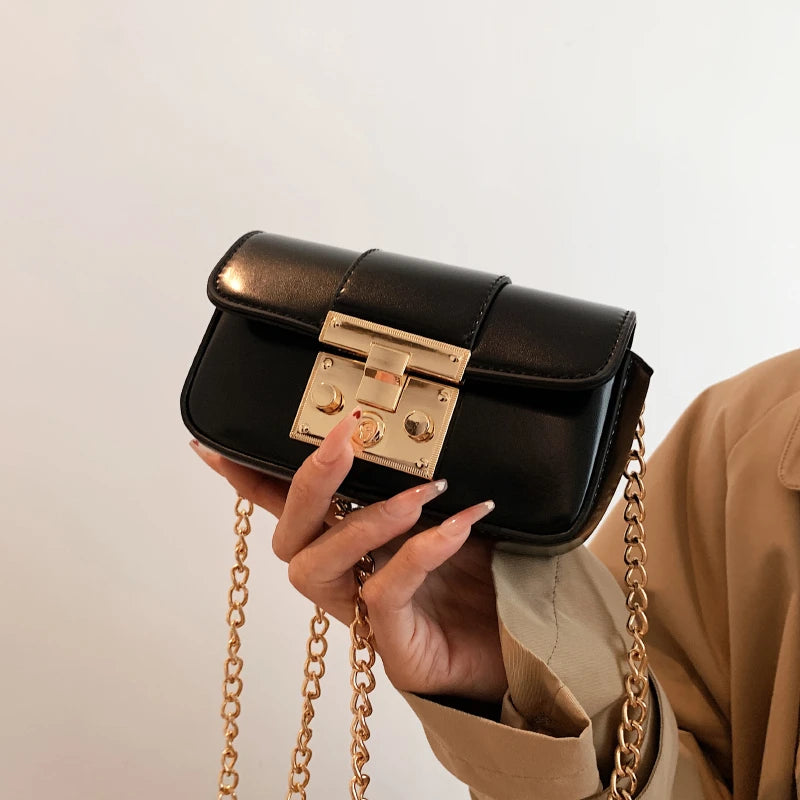 Women Waist Belt Bag Fanny pack Crossbody Chest Bag Chain Handbags