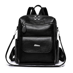 Women Backpack PU Leather Bucket School Bag Travel Knapsack