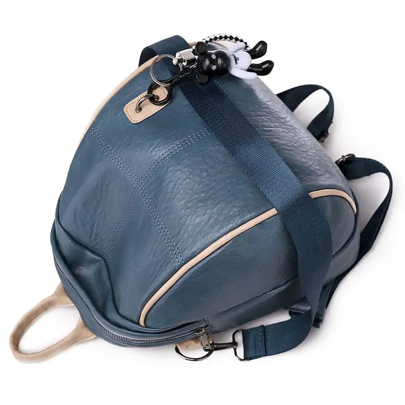 Women Backpack PU Leather Backpacks Teenage Girls Female School Bag