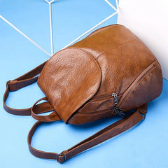 Women Backpack High Youth Leather Backpacks for Teenage Girls Female