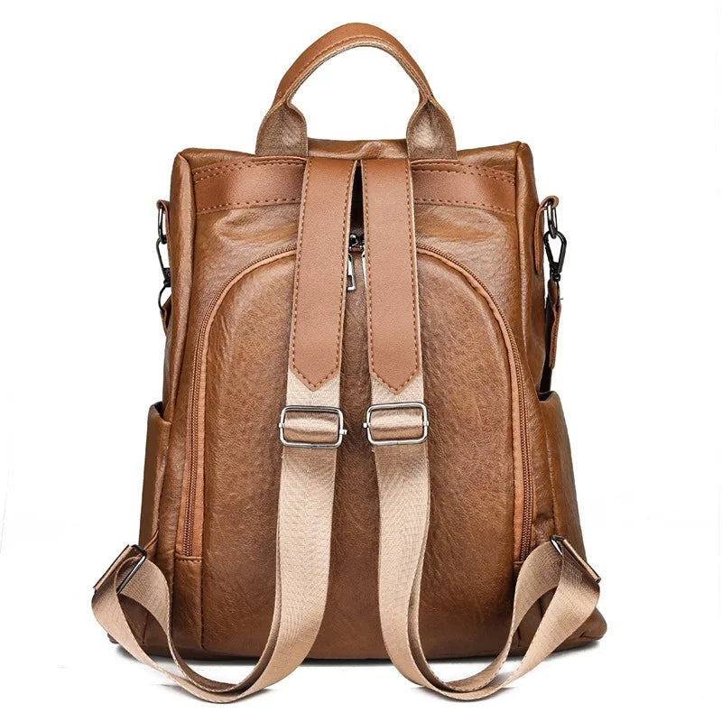Women Backpack High Youth Leather Travel Schoolbag for Teenage Girls