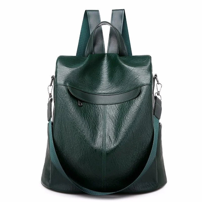 Women Backpack High Youth Leather Travel Schoolbag for Teenage Girls