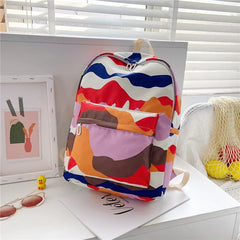 Women Backpack Large Capacity Nylon Girls School Bag Pretty Style