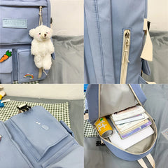 Women Backpack Bear Girl Waterproof Shoulder Schoolbag For Teenage