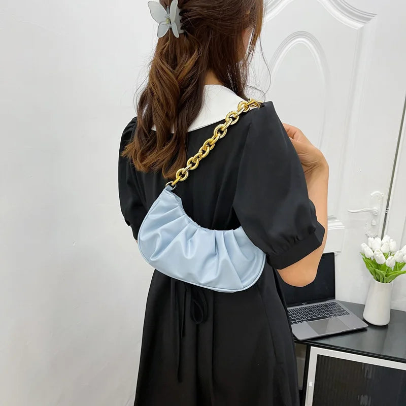 Pleated Cloud Bag Single Shoulder Messenger Bag for Women
