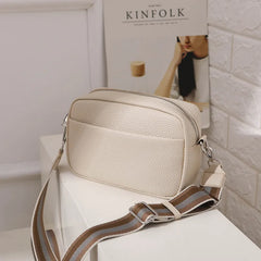 Women Solid Pu Messenger Bag Single Shoulder Small Square Bag