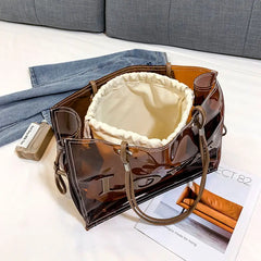 Women PVC Summer Bag Transparent Large Volume Jelly Bag