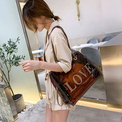 Women PVC Summer Bag Transparent Large Volume Jelly Bag
