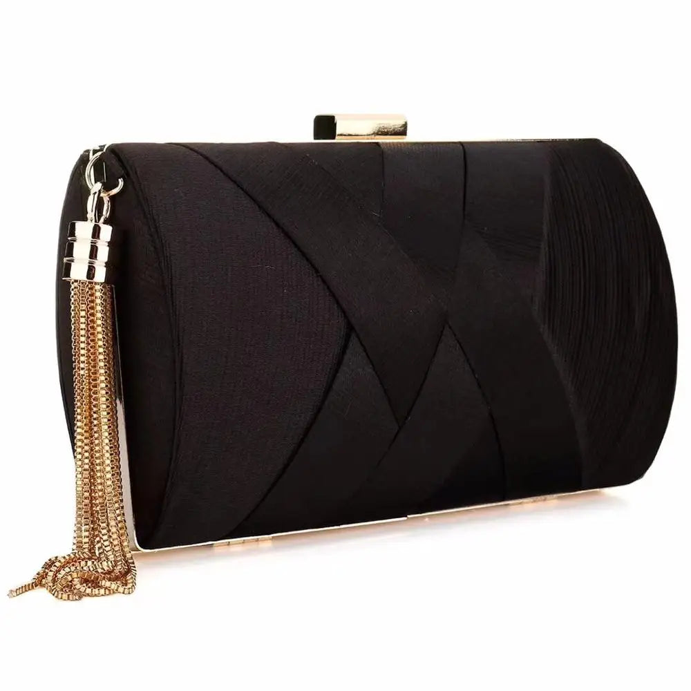Women Tassel Clutch Purse Handbags Chain Evening Bags