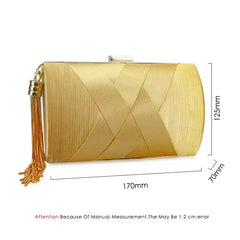Women Tassel Clutch Purse Handbags Chain Evening Bags