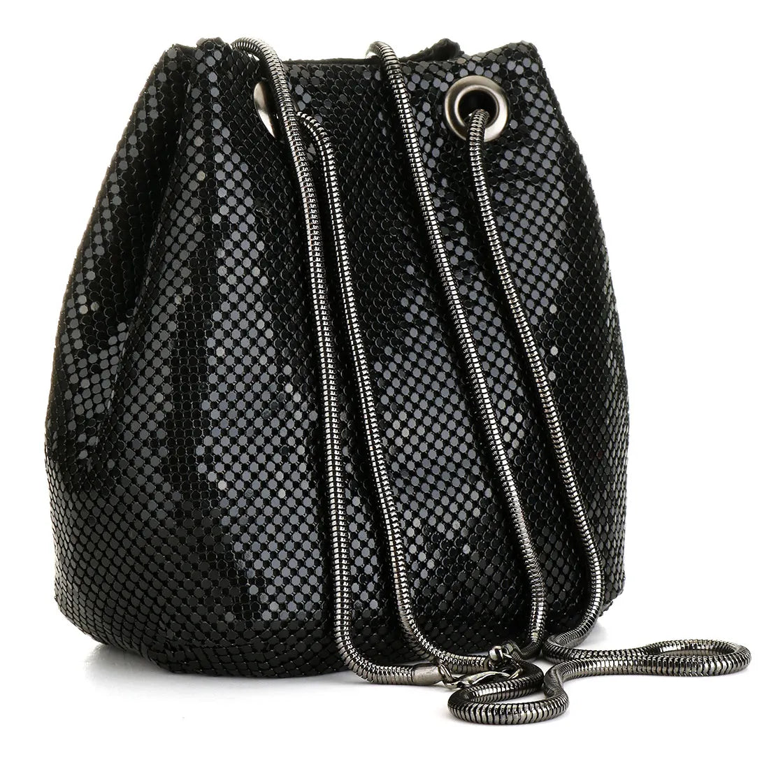 Sequin Crossbody Bucket Shoulder Bag Evening Party Purse