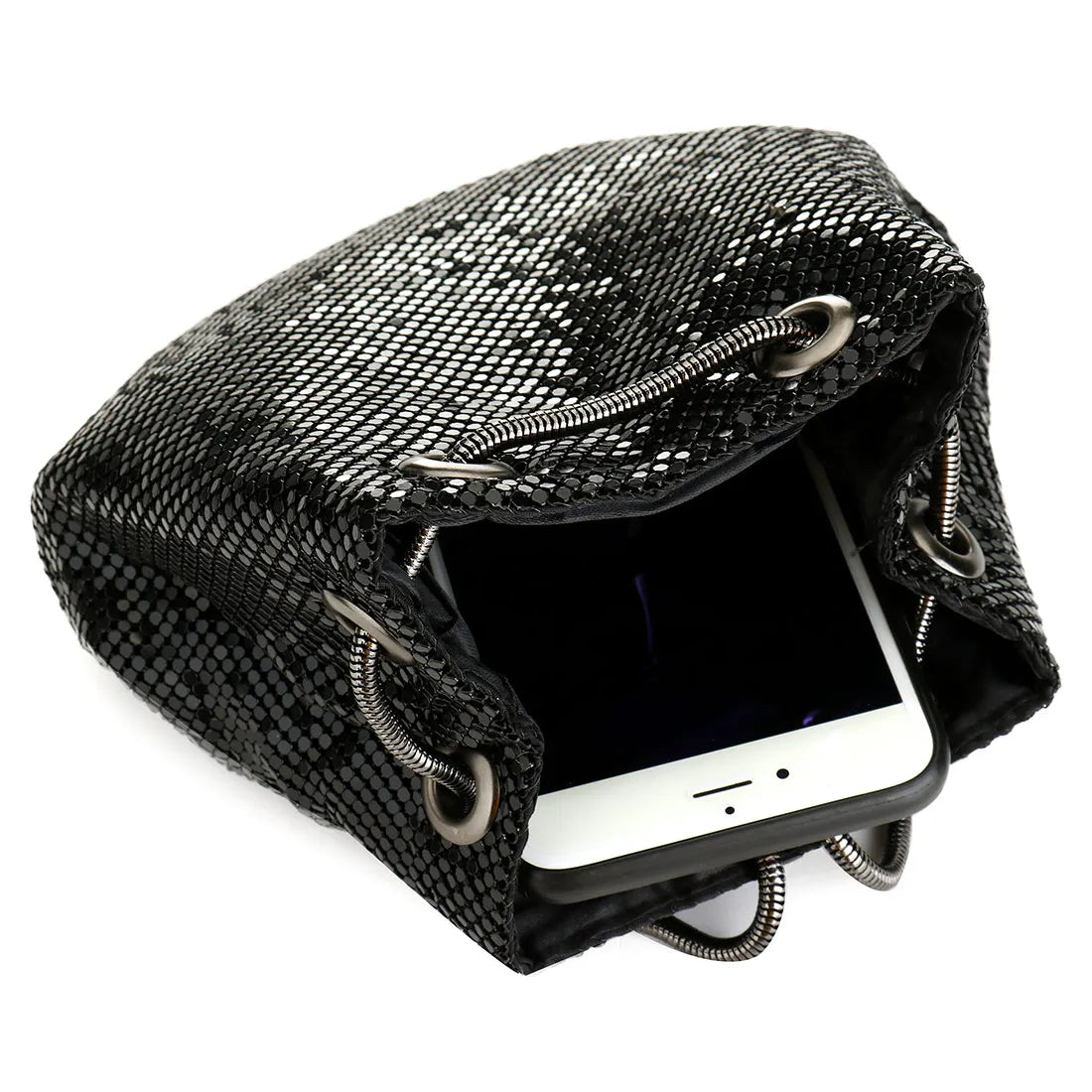 Sequin Crossbody Bucket Shoulder Bag Evening Party Purse