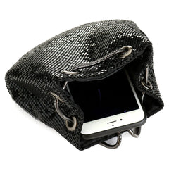 Sequin Crossbody Bucket Shoulder Bag Evening Party Purse