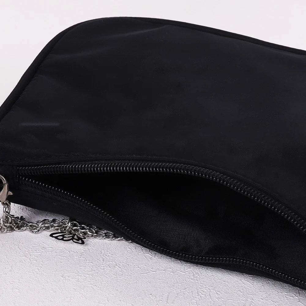 Women Butterfly Chain Shoulder Bags Casual Underarm Bags Small Handbags Purses