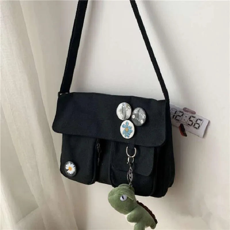 Canvas Shoulder Bag Large Capacity Crossbody Bags Ladies Handbags Messenger Bag