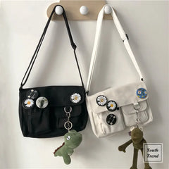 Canvas Shoulder Bag Large Capacity Crossbody Bags Ladies Handbags Messenger Bag