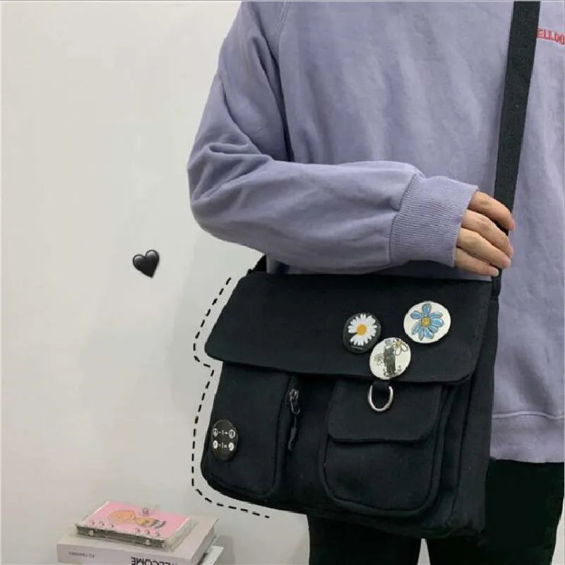 Canvas Shoulder Bag Large Capacity Crossbody Bags Ladies Handbags Messenger Bag