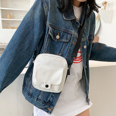 Canvas Shoulder Handbags Small Messenger Crossbody Phone Purse