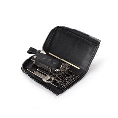 Women Car Key Holders Ladies Smart Housekeeper Sheepskin Woven Key Bag