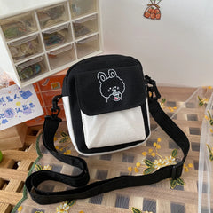 Women Cartoon Printing Canvas Shoulder Messenger Bag