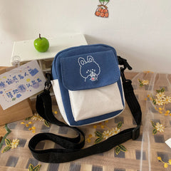 Women Cartoon Printing Canvas Shoulder Messenger Bag