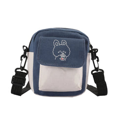 Women Cartoon Printing Canvas Shoulder Messenger Bag