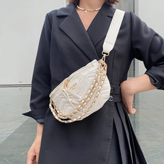 Women Chain Belt Bag Chest Bags Lady Crossbody Bag Waist Bag Mini Fanny Pack