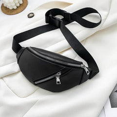 Women Chest Bag Pack Belt Waist PU Leather Crossbody Bag