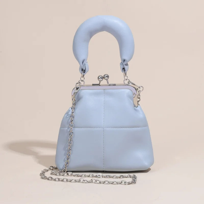 Vintage Crossbody Handbag Chain Messenger Solid Phone Bag