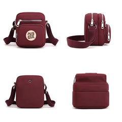 Vintage Small Messenger Bag Women's Clutch Nylon Handbag