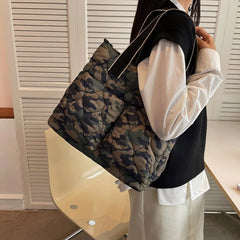 Cotton Padded Totes for Women, Large Capacity Crossbody Bags