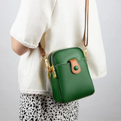 Women Crossbody Bag Leather Female Messenger Bags High Capacity Mobile Phone Bag