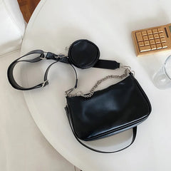 Three in One Women Crossbody Bag Shoulder Chain Messenger Lady Purse