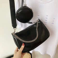 Three in One Women Crossbody Bag Shoulder Chain Messenger Lady Purse
