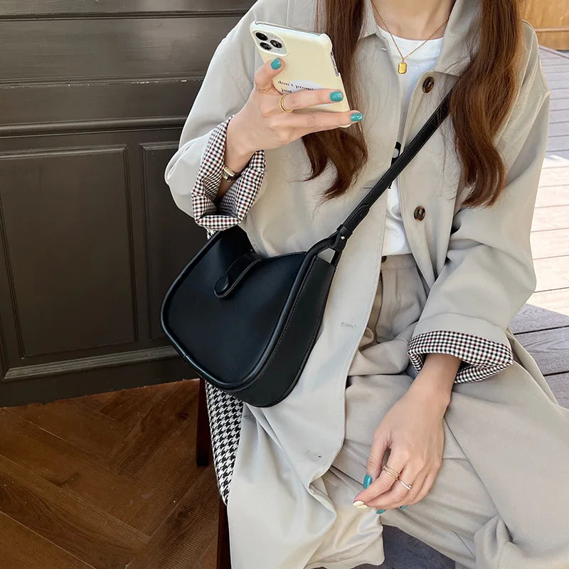Women Crossbody Bag PU Leather Female Shoulder Handbags Under Arm Bag