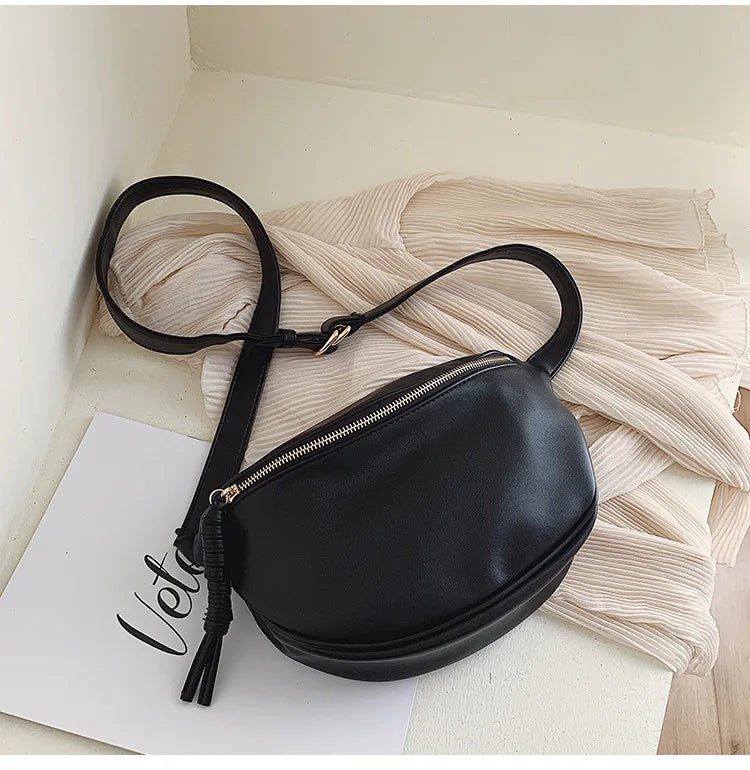 Women Crossbody Bag PU Leather Waist Bags Female Shoulder Handbag