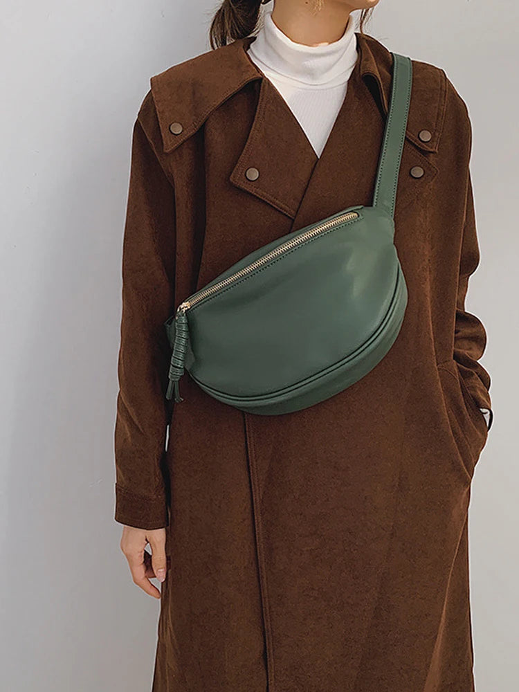 Women Crossbody Bag PU Leather Waist Bags Female Shoulder Handbag