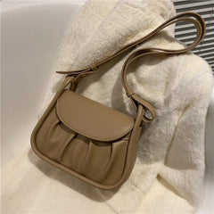 Solid Crossbody Bag for Women - Shoulder Handbag Purse Messenger Bags