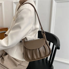 Solid Crossbody Bag for Women - Shoulder Handbag Purse Messenger Bags