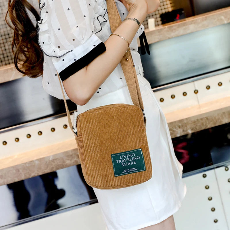 Women Crossbody Messenger Bag Shoulder Bags Ladies Casual Handbag Brown