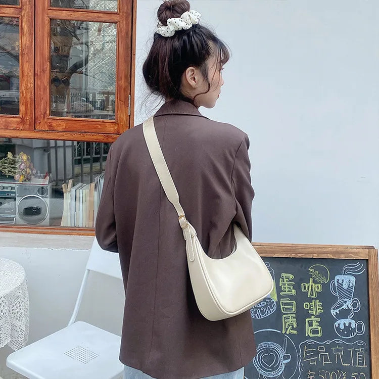Women Handbag Adjustable Shoulder Strap Solid Female Tote Bag