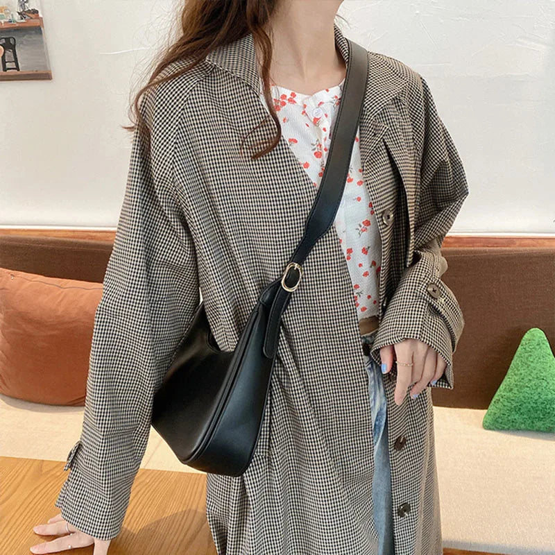 Women Handbag Adjustable Shoulder Strap Solid Female Tote Bag