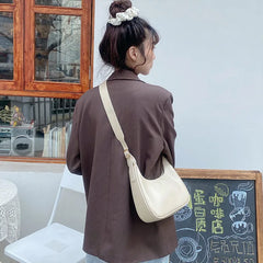 Women Handbag Adjustable Shoulder Strap Solid Female Tote Bag