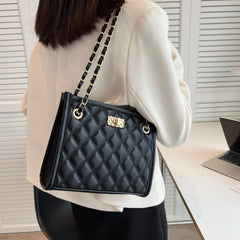 Pu Leather Lattice Women Shoulder Bags Famous Women Bags
