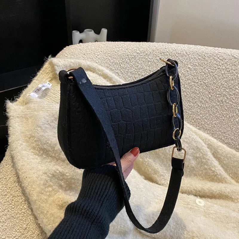 Women Handbag Green Chain Shoulder Pouch Leather Tote Bag