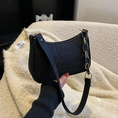 Women Handbag Green Chain Shoulder Pouch Leather Tote Bag