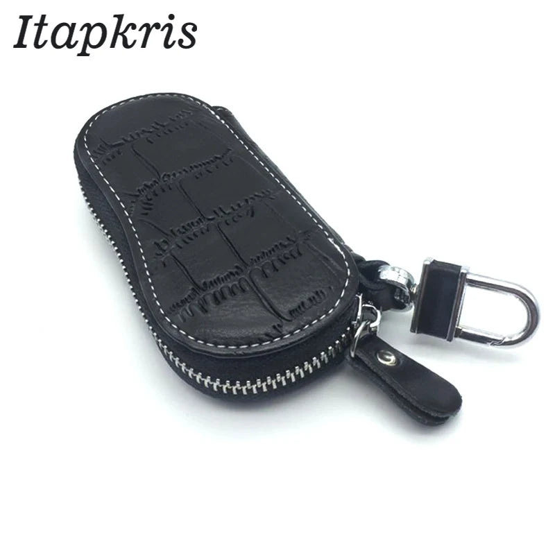 Women Key Wallets Leather Housekeeper Zipper Car Keys Holder Organizer Case