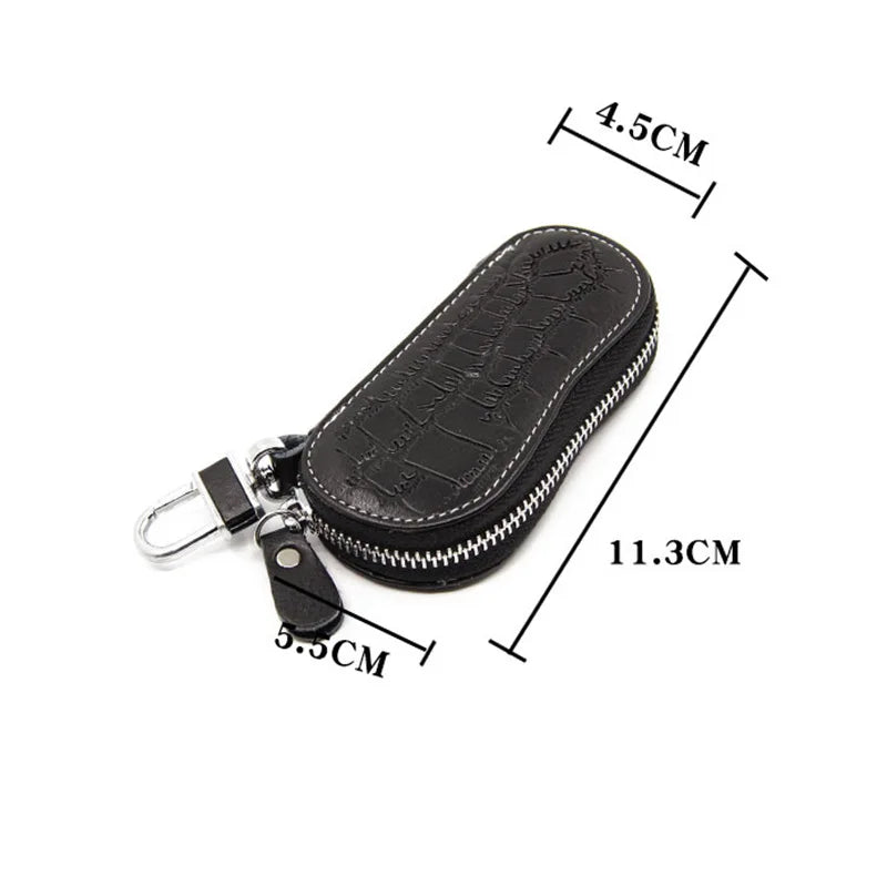 Women Key Wallets Leather Housekeeper Zipper Car Keys Holder Organizer Case