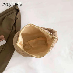 Women Cotton-padded Rhombic Lattice Crossbody Bag Large Capacity